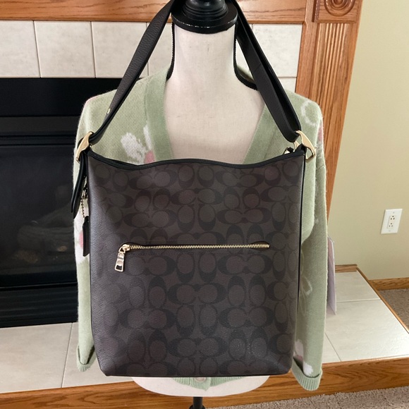 Authentic Coach Val Signature Nah Duffle Handbag - Picture 2 of 13